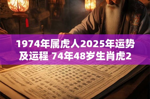 1974年属虎人2025年运势及运程 74年48岁生肖虎2025年每月运势 1974年属虎人2025年运势及运程 74年48岁生肖虎2025年每月运势