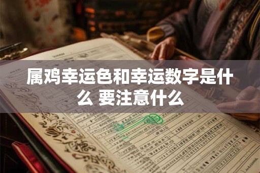 属鸡幸运色和幸运数字是什么 要注意什么