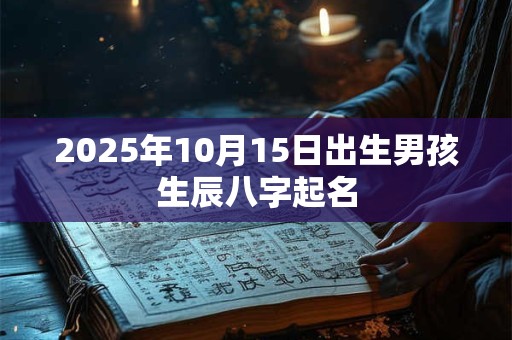 2025年10月15日出生男孩生辰八字起名 2025年10月15日出生男孩生辰八字起名