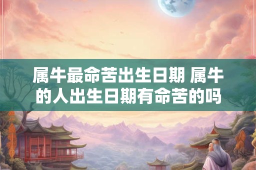 属牛最命苦出生日期 属牛的人出生日期有命苦的吗