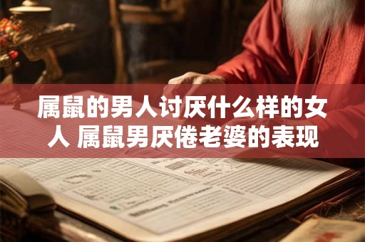 属鼠的男人讨厌什么样的女人 属鼠男厌倦老婆的表现
