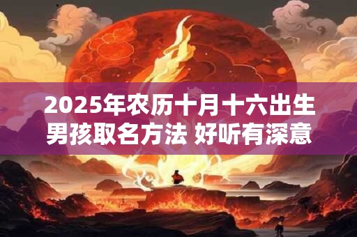 2025年农历十月十六出生男孩取名方法 好听有深意的名字