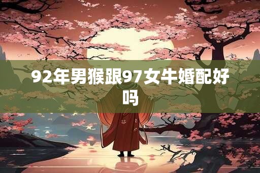 92年男猴跟97女牛婚配好吗 92年男猴跟97女牛婚配好吗