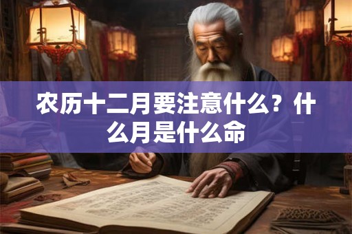 农历十二月要注意什么？什么月是什么命