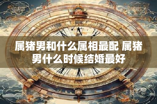 属猪男和什么属相最配 属猪男什么时候结婚最好