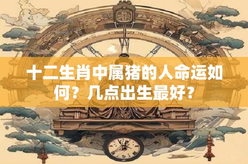 十二生肖中属猪的人命运如何？几点出生最好？