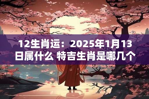 12生肖运：2025年1月13日属什么 特吉生肖是哪几个