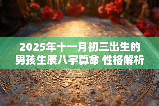 2025年十一月初三出生的男孩生辰八字算命 性格解析