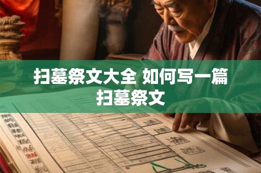 扫墓祭文大全 如何写一篇扫墓祭文