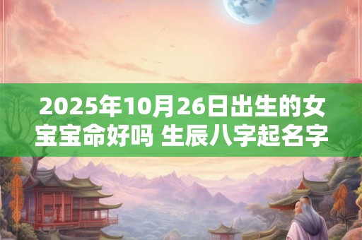 2026年10月26日出生的女宝宝命好吗 生辰八字起名字