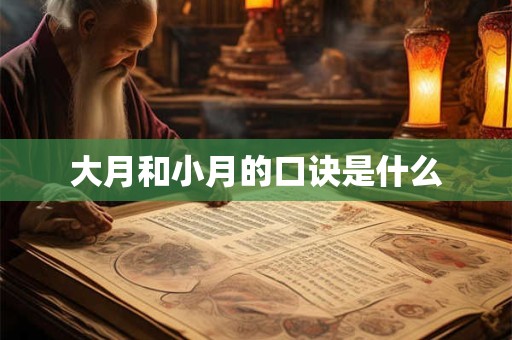 大月和小月的口诀是什么