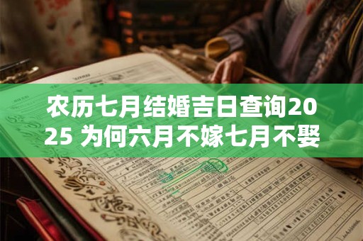 农历七月结婚吉日查询2025 为何六月不嫁七月不娶