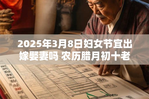 2025年3月8日妇女节宜出嫁娶妻吗 农历腊月初十老黄历查询