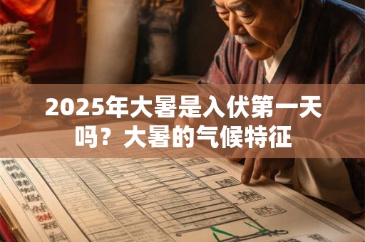 2025年大暑是入伏第一天吗？大暑的气候特征