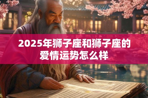 2025年狮子座和狮子座的爱情运势怎么样 2025年狮子座和狮子座的爱情运势怎么样