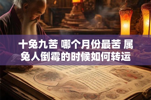 十兔九苦 哪个月份最苦 属兔人倒霉的时候如何转运