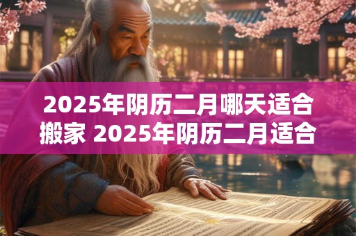 2025年阴历二月哪天适合搬家 2025年阴历二月适合搬家的哪天