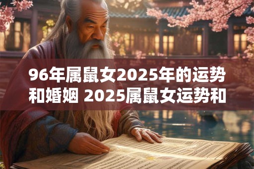 96年属鼠女2025年的运势和婚姻 2025属鼠女运势和姻缘如何