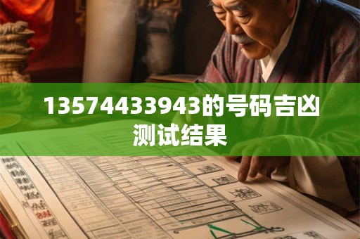13574433943的号码吉凶测试结果