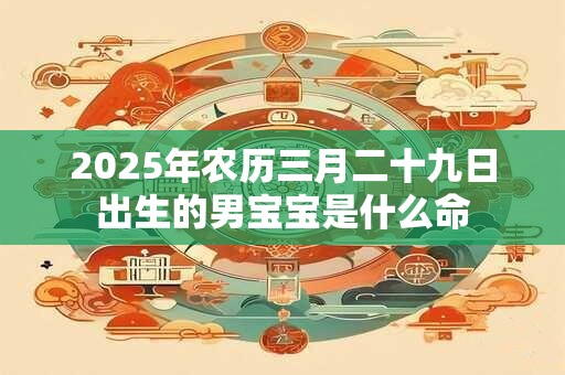 2025年农历三月二十九日出生的男宝宝是什么命