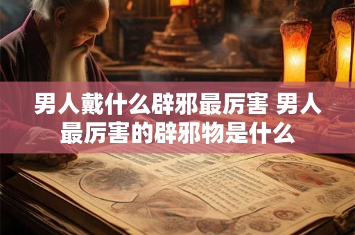 男人戴什么辟邪最厉害 男人最厉害的辟邪物是什么