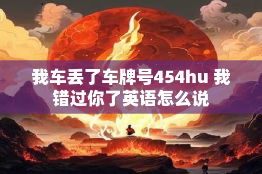 我车丢了车牌号454hu 我错过你了英语怎么说