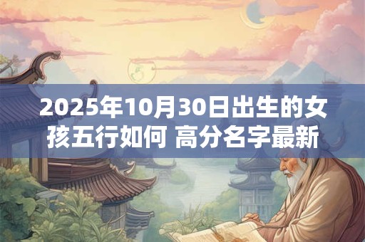 2025年10月30日出生的女孩五行如何 高分名字最新推荐