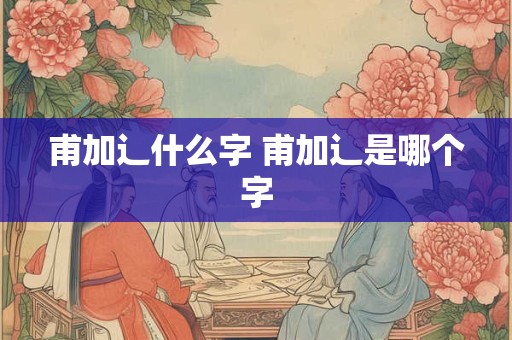 甫加辶什么字 甫加辶是哪个字