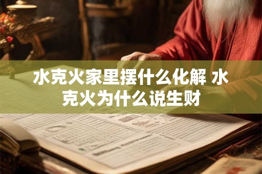 水克火家里摆什么化解 水克火为什么说生财