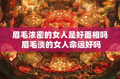 眉毛浓密的女人是好面相吗 眉毛淡的女人命运好吗