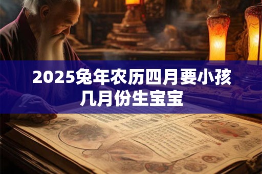 2025兔年农历四月要小孩几月份生宝宝 2025兔年农历四月要小孩几月份生宝宝