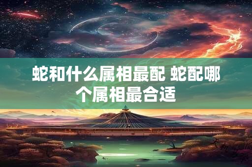 蛇和什么属相最配 蛇配哪个属相最合适