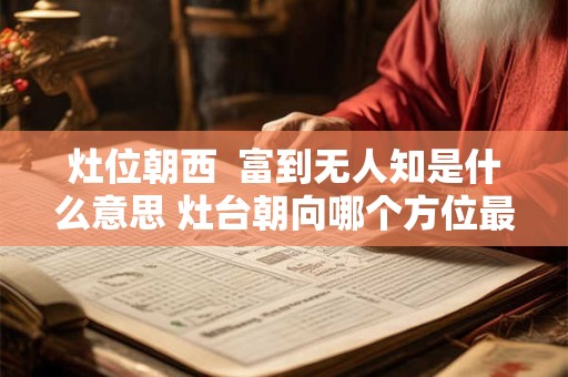 灶位朝西  富到无人知是什么意思 灶台朝向哪个方位最好