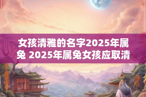 女孩清雅的名字2025年属兔 2025年属兔女孩应取清雅名字