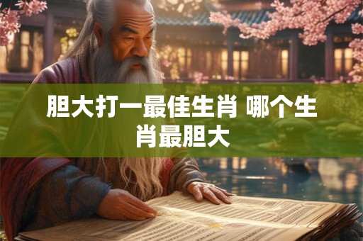 胆大打一最佳生肖 哪个生肖最胆大