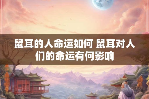 鼠耳的人命运如何 鼠耳对人们的命运有何影响