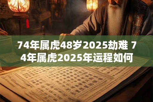 74年属虎48岁2025劫难 74年属虎2025年运程如何