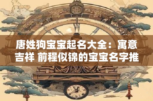 唐姓狗宝宝起名大全：寓意吉祥 前程似锦的宝宝名字推荐！
