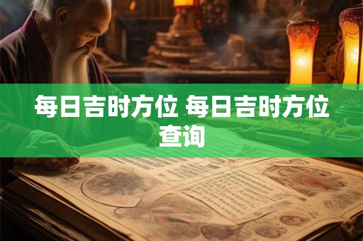 每日吉时方位 每日吉时方位查询