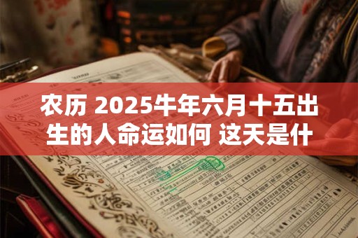 农历 2025牛年六月十五出生的人命运如何 这天是什么星座