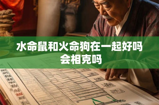 水命鼠和火命狗在一起好吗 会相克吗