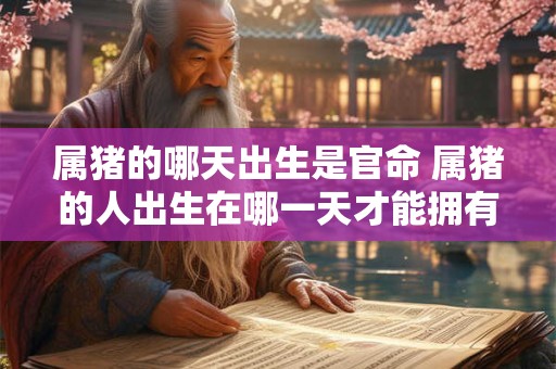 属猪的哪天出生是官命 属猪的人出生在哪一天才能拥有官运