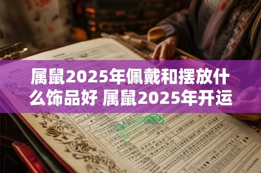 属鼠2026年佩戴和摆放什么饰品好 属鼠2026年开运吉祥物