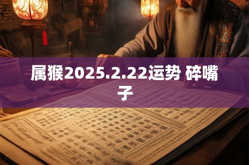 属猴2025.2.22运势 碎嘴子