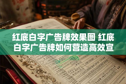 红底白字广告牌效果图 红底白字广告牌如何营造高效宣传效果