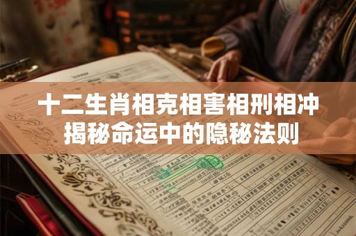 十二生肖相克相害相刑相冲 揭秘命运中的隐秘法则
