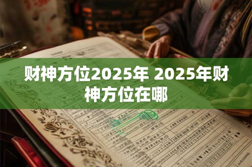 财神方位2025年 2025年财神方位在哪 财神方位2025年 2025年财神方位在哪