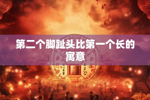 第二个脚趾头比第一个长的寓意