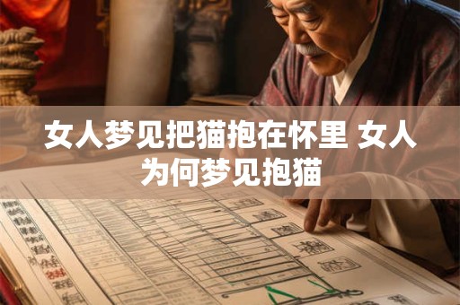 女人梦见把猫抱在怀里 女人为何梦见抱猫