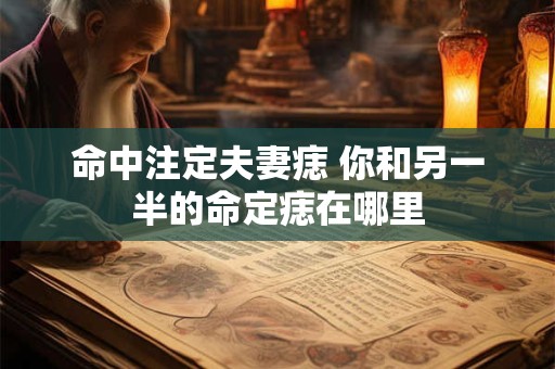 命中注定夫妻痣 你和另一半的命定痣在哪里